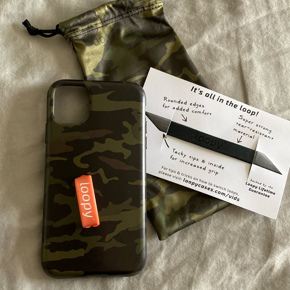 Army green loopy case iPhone 11
